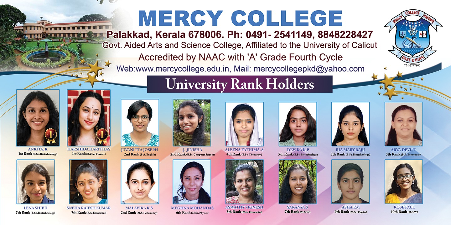 UNIVERSITY RANK HOLDERS